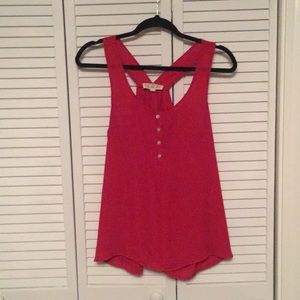 Red racer back shirt